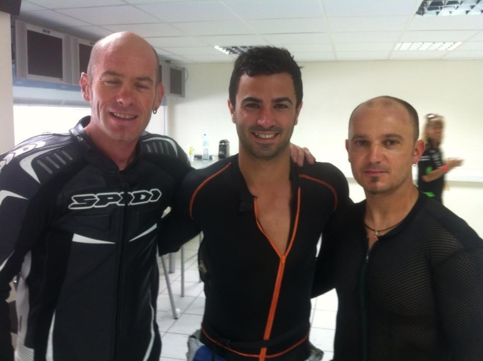 Régis Laconi, Mike Di Meglio et Arnaud Vincent lors d'un roulage il y a quelques jours. (Photo via Christophe Di Meglio)